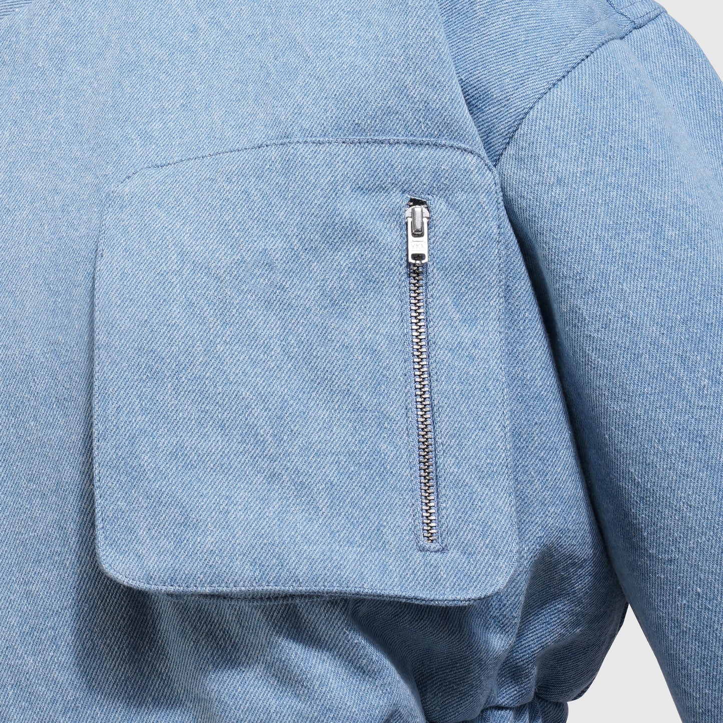 Cropped Utility Denim Jacket