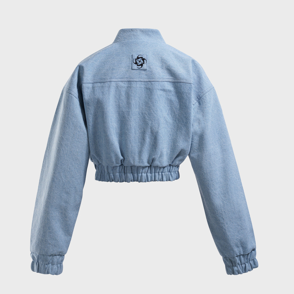 Cropped Utility Denim Jacket